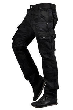 it096-1 г. 33 РАБОЧИЕ БРЮКИ-КАРГО, СВОБОДНЫЙ ПОЯС, КАМУФЛЯЖНЫЙ.