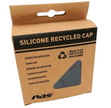 Czepek pływacki silikonowy z recyklingu RAS czarny