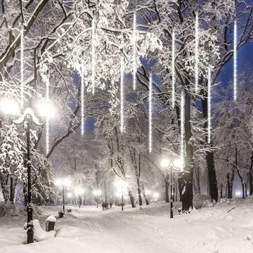 Sople Meteory Lampki Padający Śnieg 288 LED 50cm
