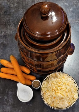 GARNEK HERMETYCZNY DO KISZENIA BECZKA CERAMIKA 8L