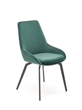 Krzesło tapicerowane K479 VELVET ZIELONE czarne no