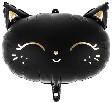 Balon foliowy Kotek, 48x36cm, czarny