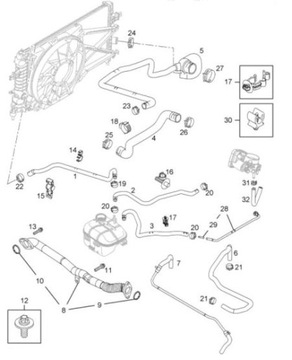 ШЛАНГ ОХЛАЖДЕНИЯ OPEL ASTRA G 02-09 Gates 05-2088 Гибкий шланг