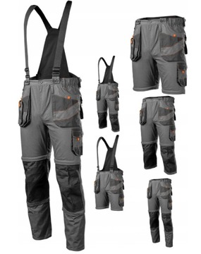 NEO SPODNIE ROBOCZE SPODENKI ODPINANE 6w1 r. XXL