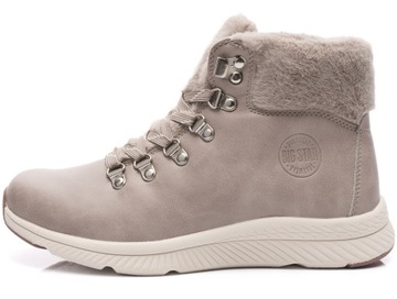 СНЕЖНЫЕ БОТИНКИ ЖЕНСКИЕ BIG STAR TRAPER С МЕХОВЫМ УТЕПЛИТЕЛЕМ, БЕЖЕВЫЕ, размер 41