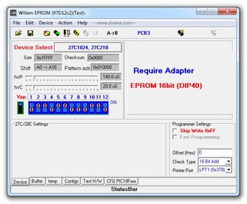 16-битная плата EPROM DIP40 UFP 6.03 Адаптер ZIF
