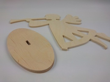 Большое рождественское украшение из фанеры АНГЕЛ