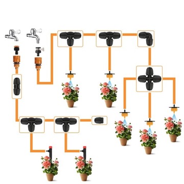 50 капельниц-эмиттеров с компенсацией давления, производительность 2 л/ч, диаметр 4 мм, ирригация