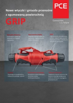 Переносная вилка GRIP 16A 5P 400V 6h IP44/54 PCE