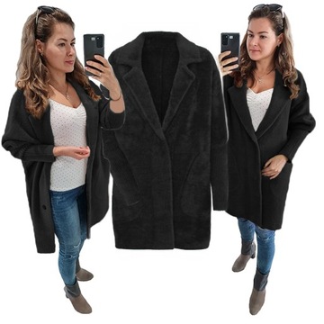Płaszcz ALPAKI kurtka WEŁNA MODNE KOLORY oversize