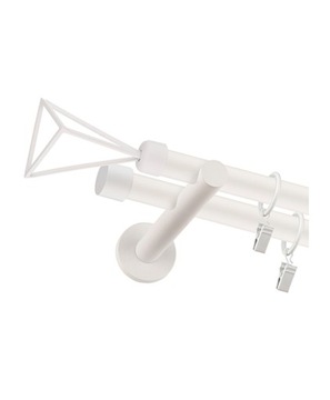 СОВРЕМЕННЫЙ ДВОЙНОЙ БЕЛЫЙ КАРДИН FI 19+19мм 260см