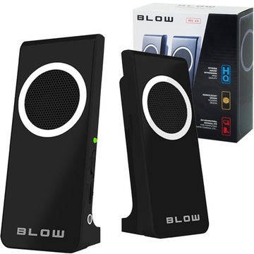 UNIWERSALNE GŁOŚNIKI KOMPUTEROWE 2.0 BLOW DO LAPTOPA PC TV USB LED