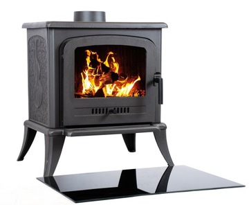 Стекло закаленное для камина 100х50 см ЧЕРНОЕ