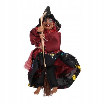 1 PC Halloween Retro Miotła Czarownica Wiszące