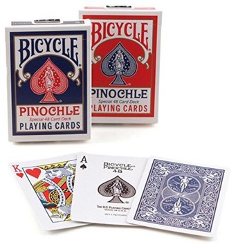 Bicycle Pinochle karty do gry od z USA gra karciana 48 kart