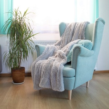 THICK FLANKET WŁOCHACZ покрывало двустороннее 160х200 см МЯГКИЙ ПЛЕД