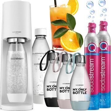 SATURATOR DO GAZOWANIA WODY SODASTREAM TERRA|1x BUTELKA 1L+3x 0,5L+2x NABÓJ