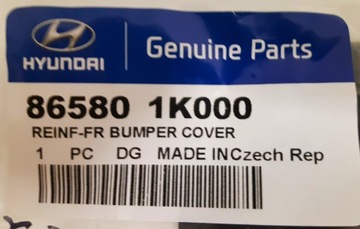 HYUNDAI IX20 DRŽÁK HORNÍ NÁRAZNÍKU PŘEDNÍHO 86580-1K000