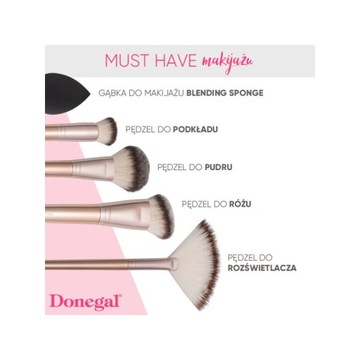 Donegal Кисть для макияжа, для нанесения жидкой косметики, двойная щетина.