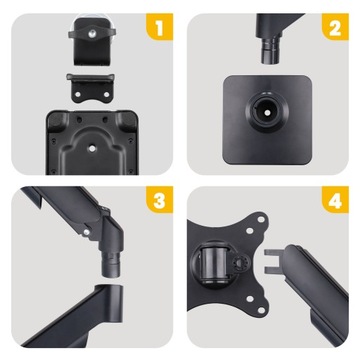 UCHWYT MONITORA 17-32 Regulowany Biurkowy STATYW PODSTAWA Stojak Ramię WX-W