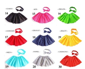 SPÓDNICZKA retro + opaska Dzień Mamy Babci 1-2 lat