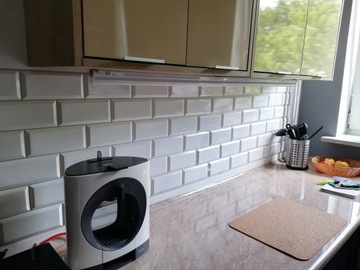 Панели для настенной плитки Белый 3D ПВХ СЕРЫЙ ШОВ