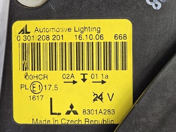 LEVÝ SVĚTLO PŘEDNÍ MITSUBISHI COLT VI 6 04-08 8301A283