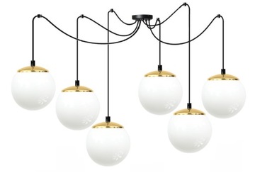 LAMPA SUFITOWA DO SALONU,DORA II ZŁOTO 5-302.6PLED