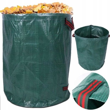 WOREK OGRODOWY TORBA OGRODOWA POJEMNIK KOSZ NA LIŚCIE TRAWĘ DUZY MOCNY 130L