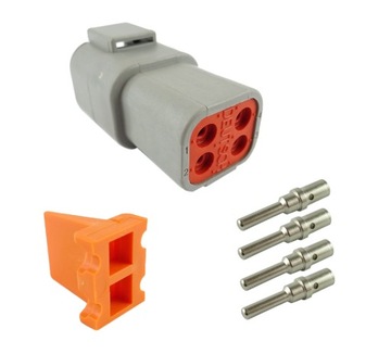 Wtyczka DTP04-4P DEUTSCH / konektor 4-pinowy - kpl