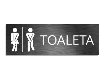 Tabliczka TOALETA WC damsko-męska 8x24cm