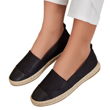 CZARNE ESPADRYLE DAMSKIE EVELLAZ 40