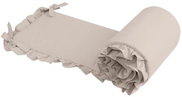 OCHRANIACZ DO ŁÓŻECZKA Z FALBANKĄ BAWEŁNA 180x30