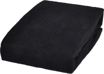 PRZEŚCIERADŁO FROTTE Z GUMKĄ 90X200 GRUBE CZARNE