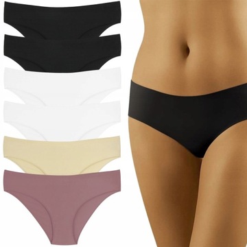 6x MAJTKI FIGI DAMSKIE GŁADKIE KOLOR LILA L/XL