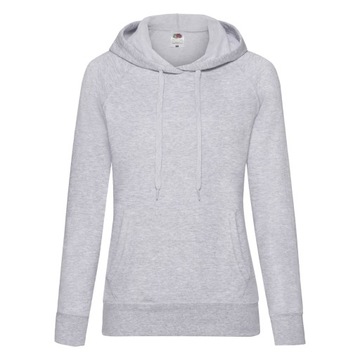 DAMSKA BLUZA Z KAPTUREM FRUIT 240g szara M ost