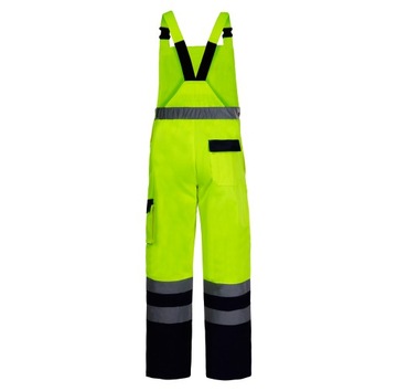 SPODNIE ROBOCZE ODBLASKOWE ŻÓŁTE 3XL LAHTI PRO