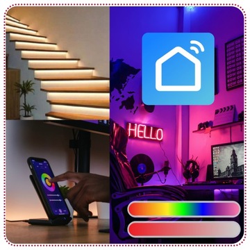 САМОКЛЕЯЩАЯСЯ СВЕТОДИОДНАЯ ЛЕНТА 15м RGB TUYA УПРАВЛЕНИЕ ПРИЛОЖЕНИЕМ SMART LIFE