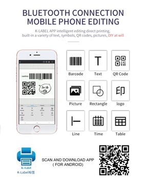 Drukarka etykiet KLP-II Bluetooth IP54