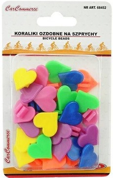 KORALIKI SERCA NA SZPRYCHY ROWEROWE ROWER 30szt