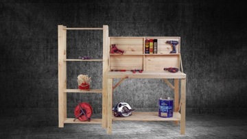 Рабочий стол Workshop SWD, ширина 120 см - коричневый