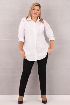 ЖЕНСКАЯ ЭЛЕГАНТНАЯ КЛАССИЧЕСКАЯ РУБАШКА ИЗ ХЛОПКА OVERSIZE С РУБАШКОЙ