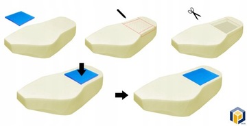 GEL MAT 25x25 губчатая вставка для сиденья, мотоциклетная гелевая подушка для двигателя, большая