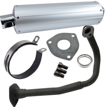 TŁUMIK WYDECH TUBA KOLANKO USZCZELKA SKUTER GY6 4T ROMET JUNAK BARTON