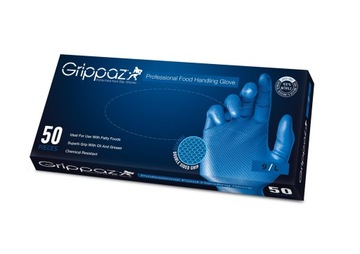 Rękawiczki jednorazowe nitrylowe Grippaz r. XL 50 szt. niebieskie