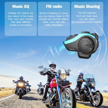 Домофон BT5.0 2000M Range для мотоциклетного шлема