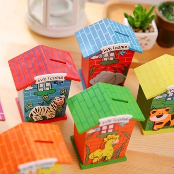 Деревянная копилка Детский домик Черепаховое сафари