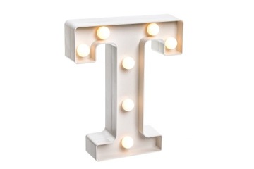 Świecąca litera literka LED - T- 22 cm