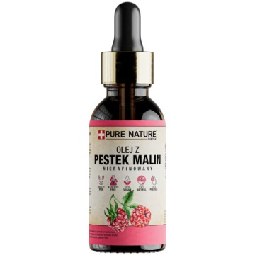 OLEJ Z PESTEK MALIN NIERAFINOWANY NATURALNY ZIMNO TŁOCZONY 30ml