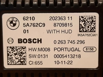BMW 5 G30 G31 G20 G21 PŘÍSTROJOVÁ DESKA BUDÍKY 5A762C9 *